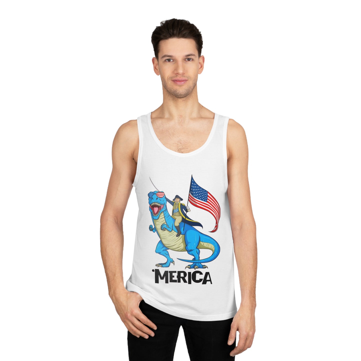 Patriotic Dinosaur Tank Top