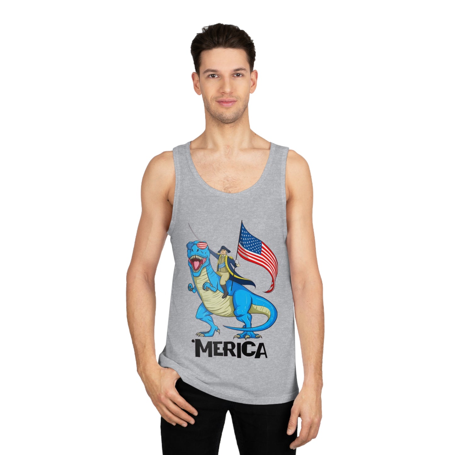Patriotic Dinosaur Tank Top