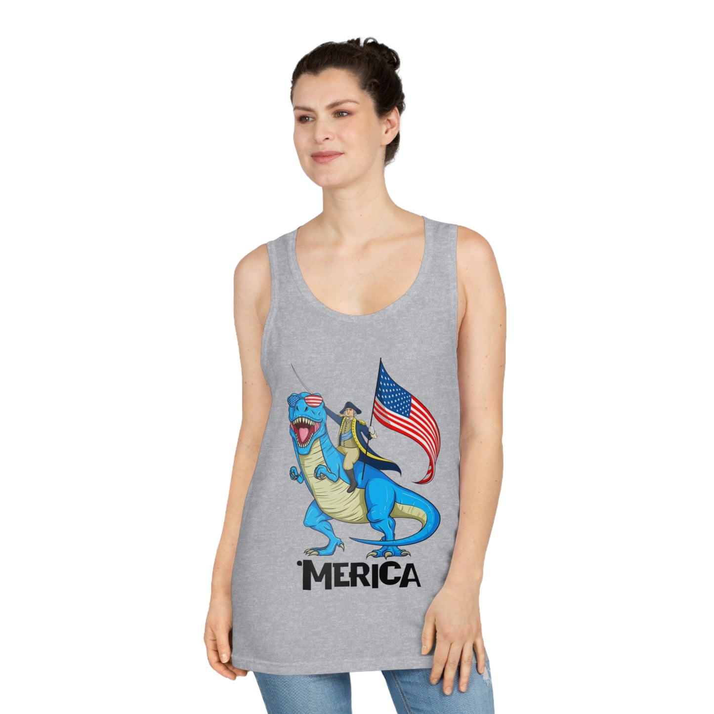 Patriotic Dinosaur Tank Top
