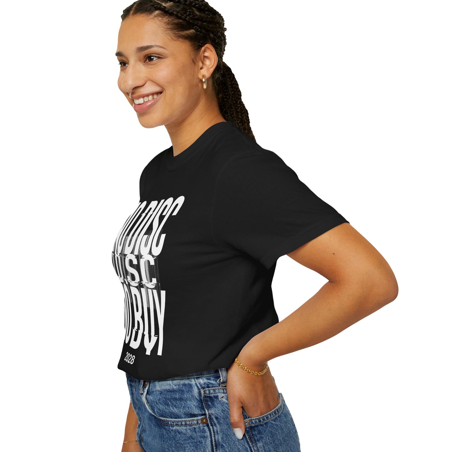 T-Shirt — "NO DISC NO BUY 2028" Graphic Tee