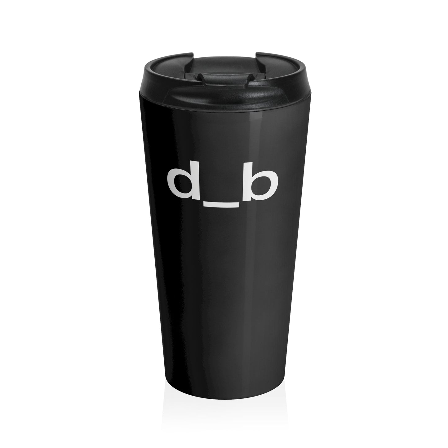 d_b Minimalist Stainless Steel Travel Mug — Matte Black Travel Tumbler