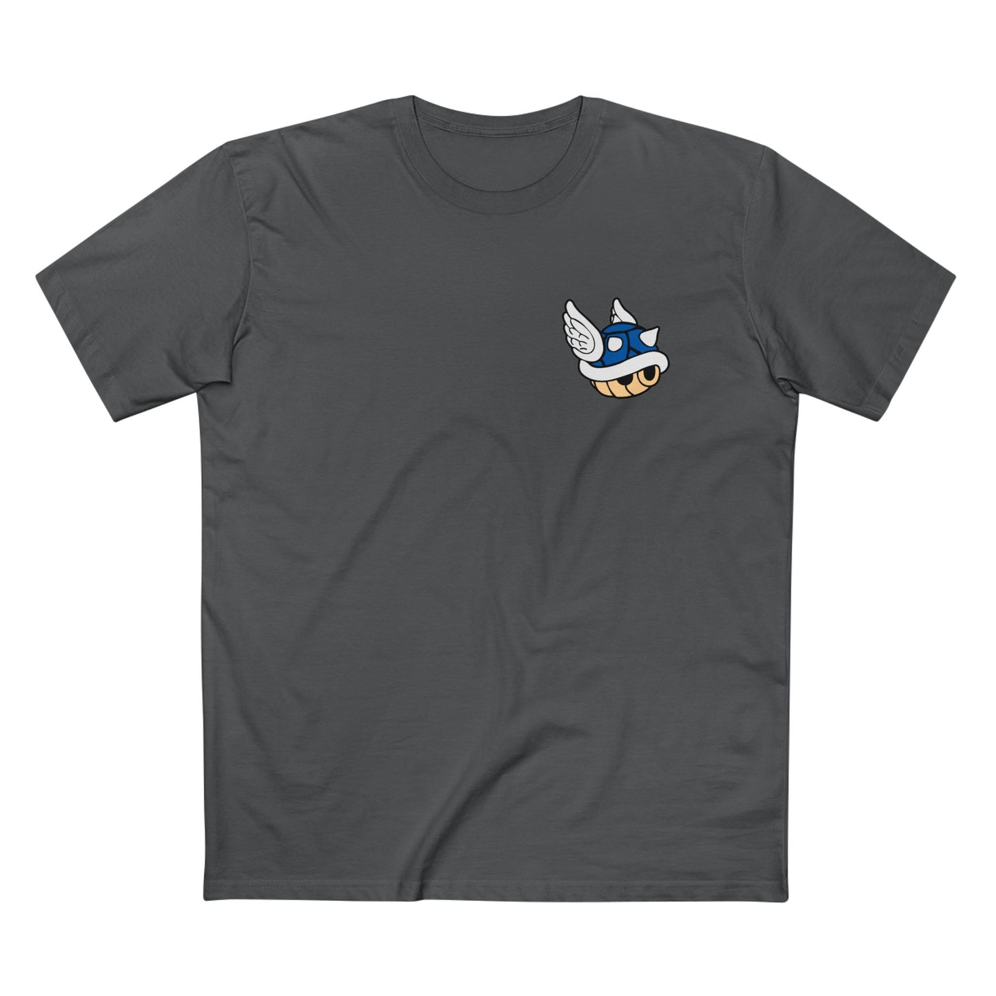 Retro Game Tee — Blue Turtle Shell Meme T-Shirt