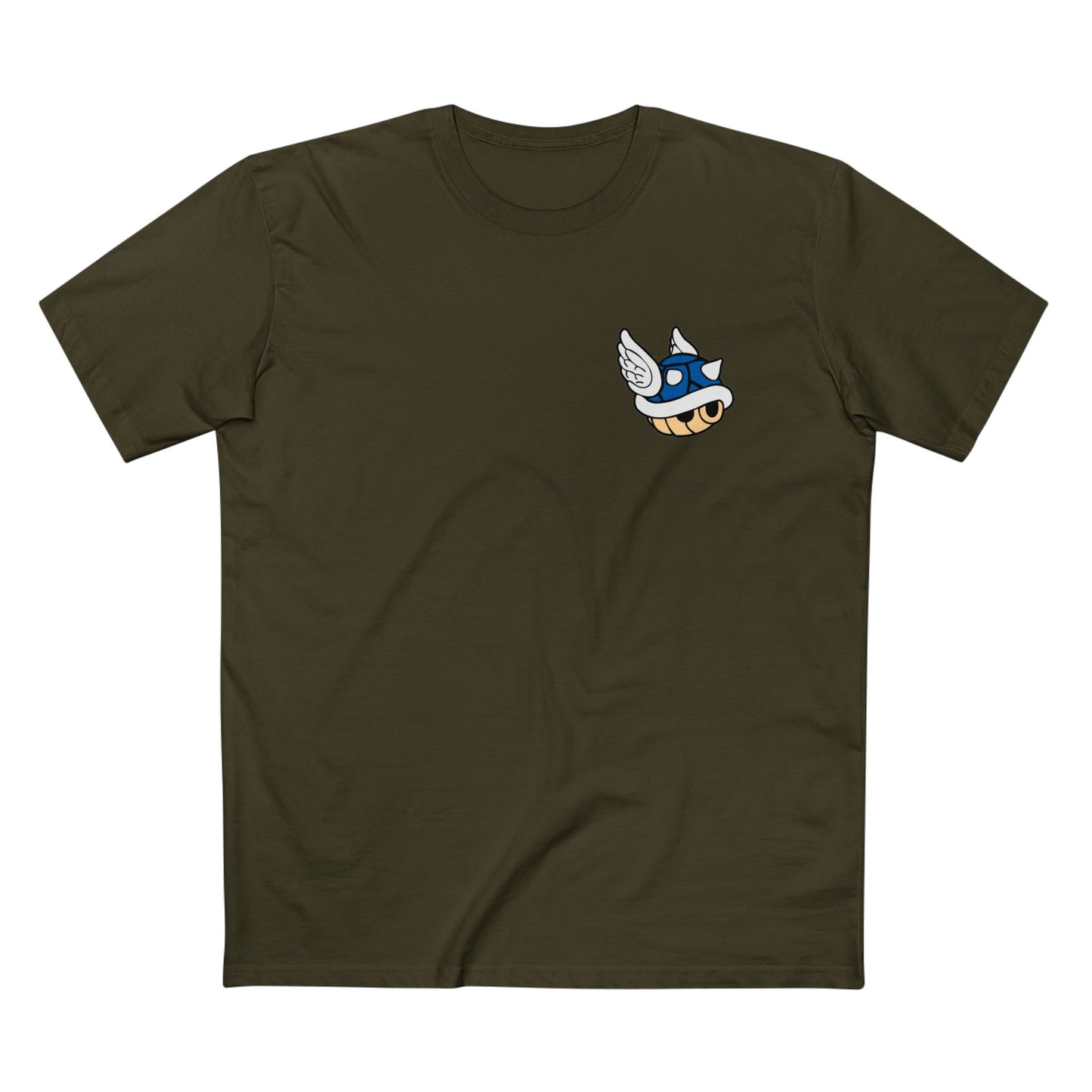 Retro Game Tee — Blue Turtle Shell Meme T-Shirt