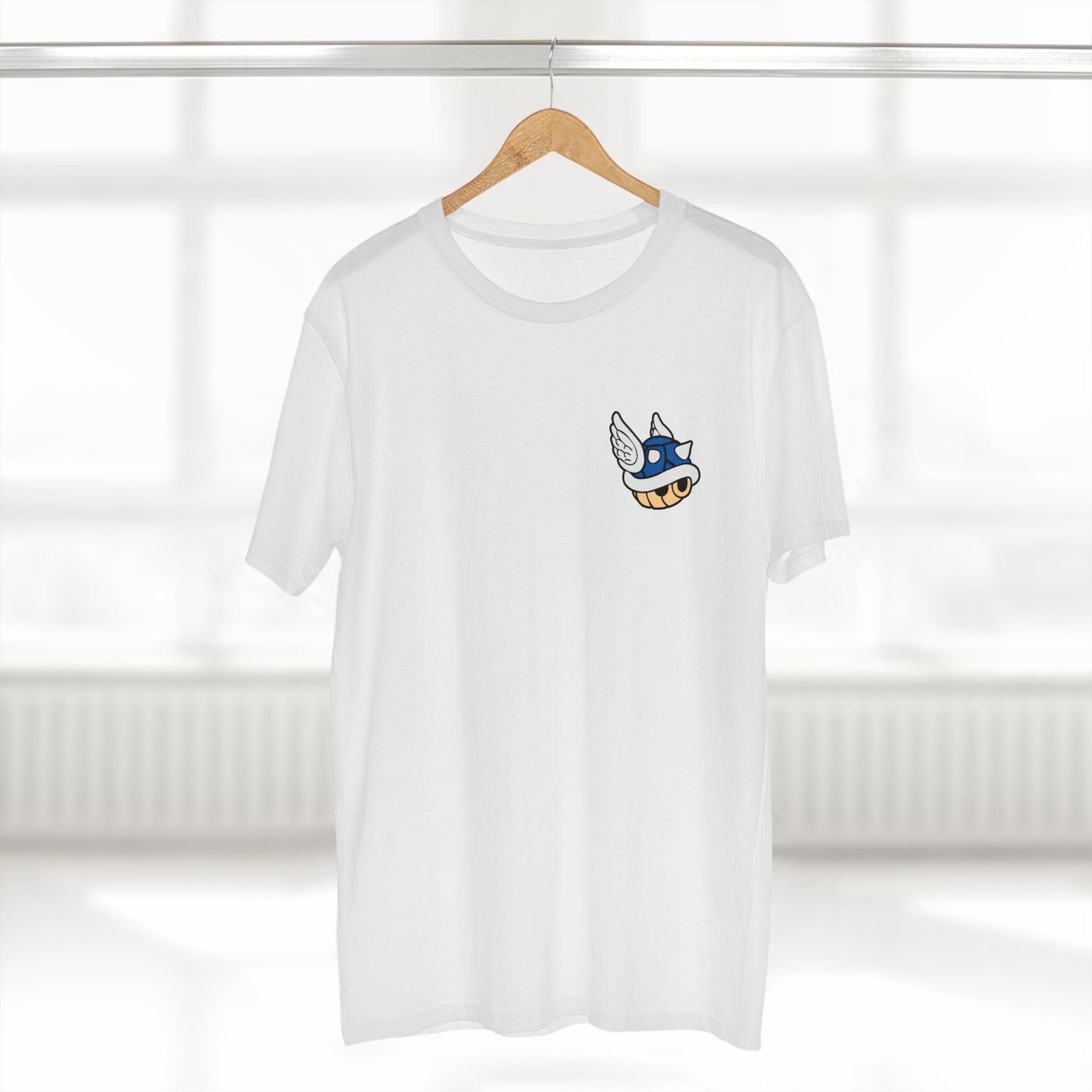 Retro Game Tee — Blue Turtle Shell Meme T-Shirt