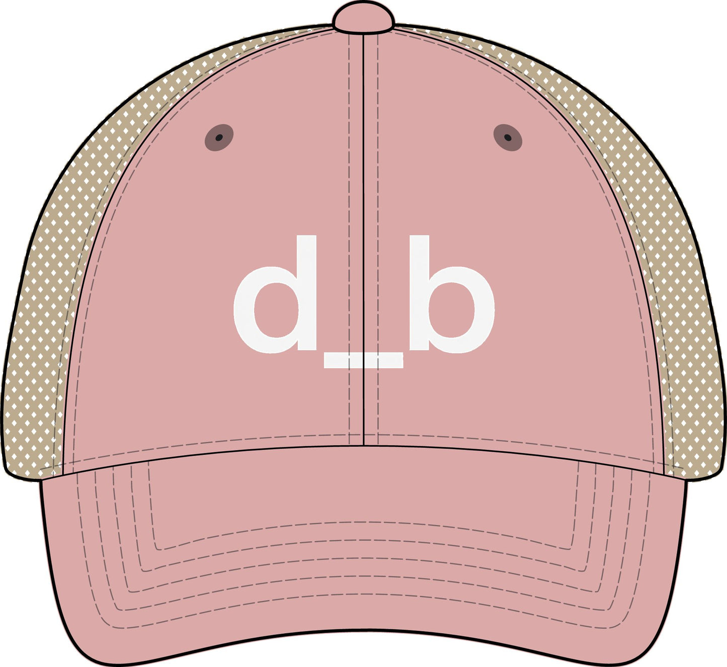 "d_b" - Women's Washed Mesh-Back Cap