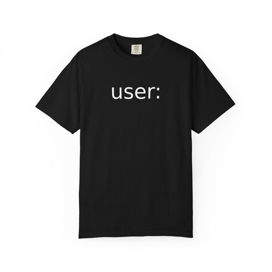 d_b — "user:" t-shirt