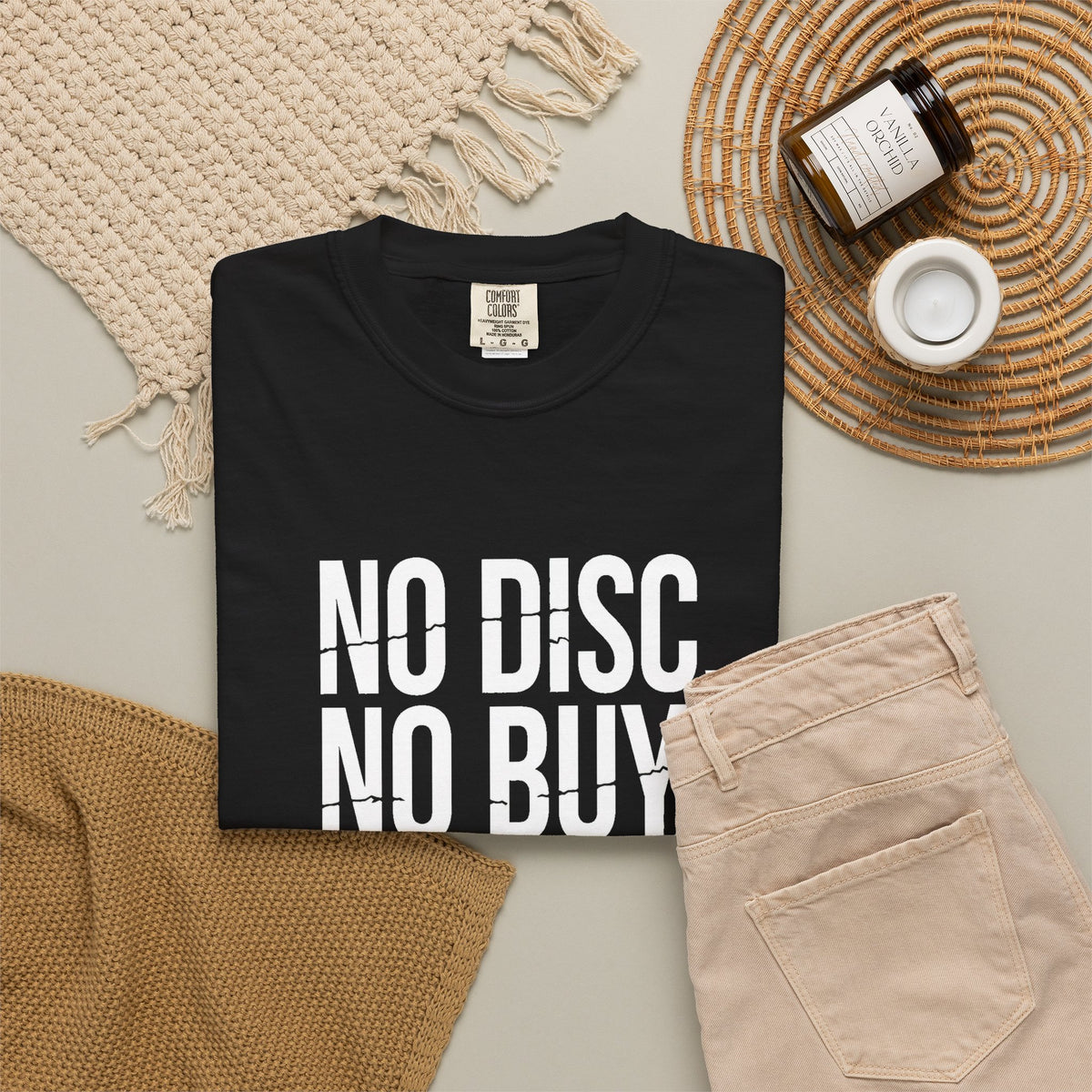 No Disc, No Buy T-Shirt — 'Own Your Games' Gamer Retro Disc Tee