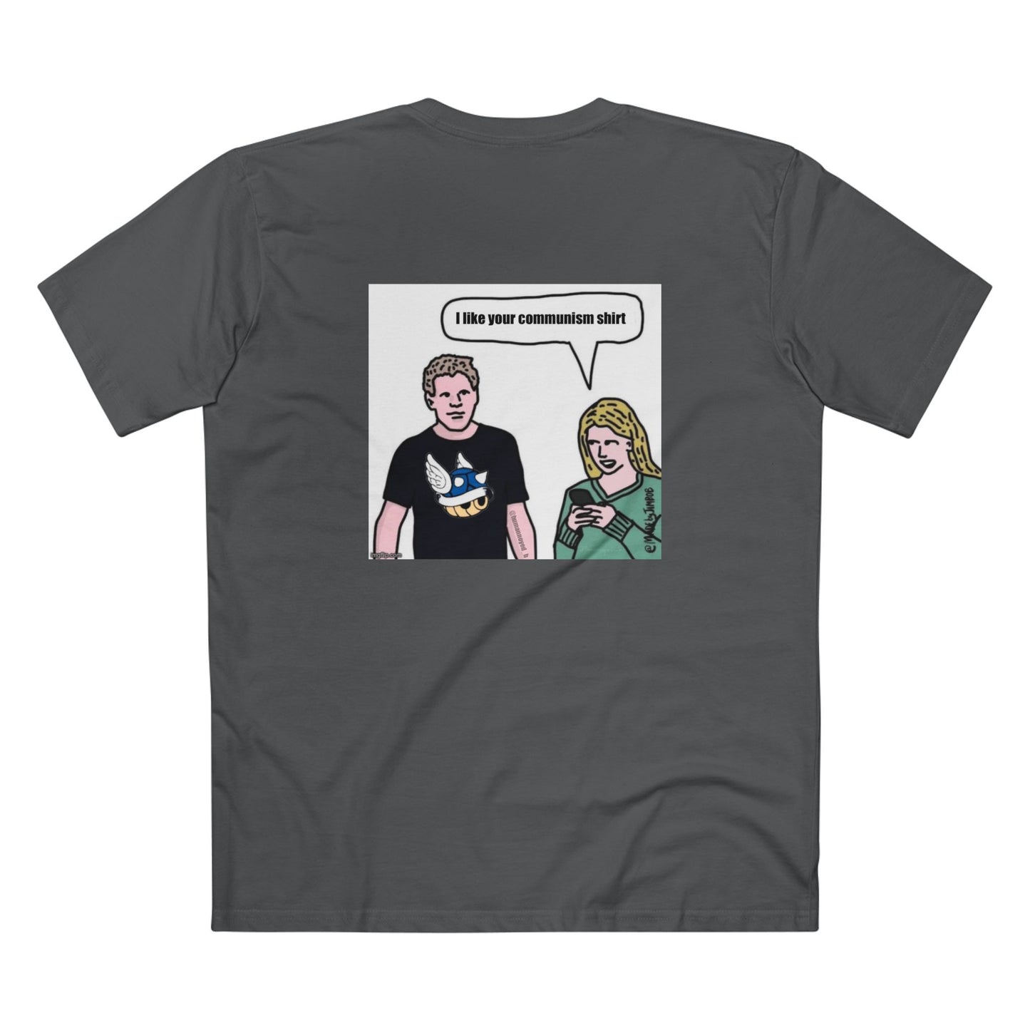 Retro Game Tee — Blue Turtle Shell Meme T-Shirt